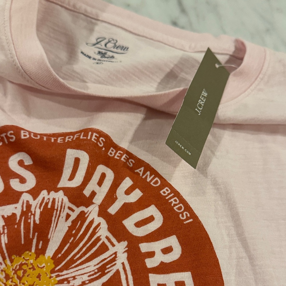 NWT J. CREW VINTAGE COTTON COSMOS DAYDREAM FLOWER TEE, M - Picture 8 of 10